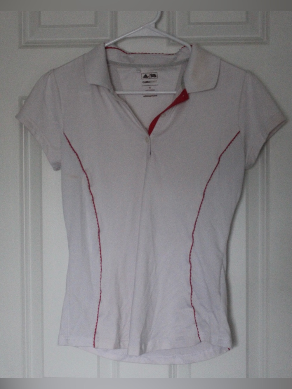 ADIDAS Vintage Y2K ClimaCool Scallop Lined Golf Polo